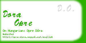 dora opre business card