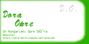 dora opre business card